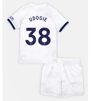 Tottenham Hotspur Destiny Udogie #38 Hjemmebanesæt Børn 2023-24 Kort ærmer (+ korte bukser)
